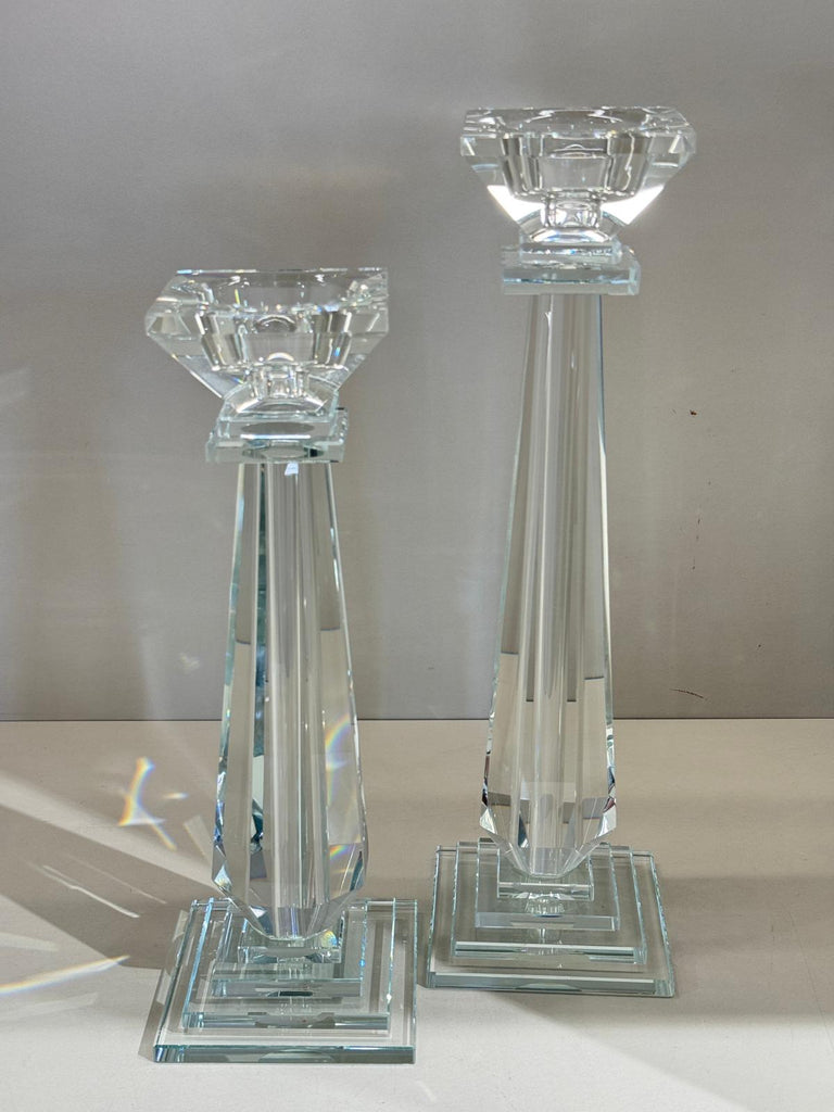 İkili Kristal Uzun Şamdan Şeffaf Model