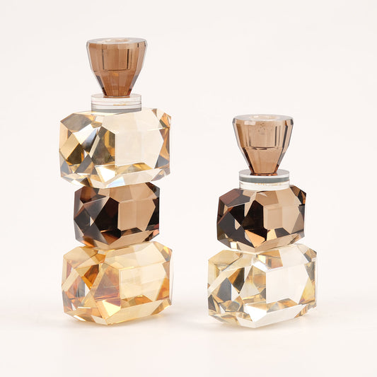 İkili Kristal Golden Şamdan Amber Bal
