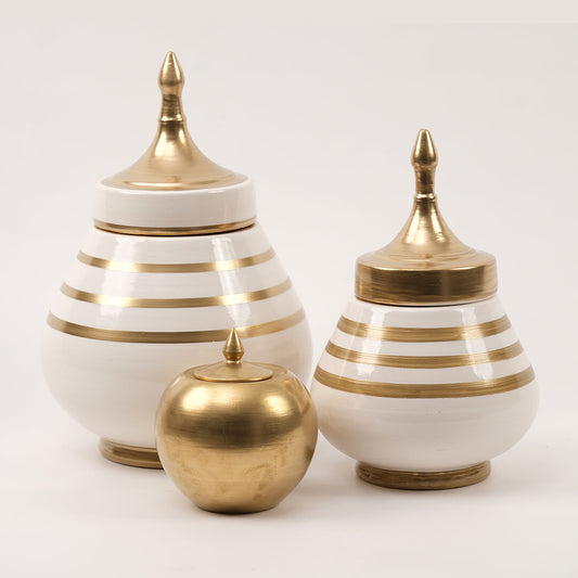 El Yapımı Beyaz Gold Küp Üçlü