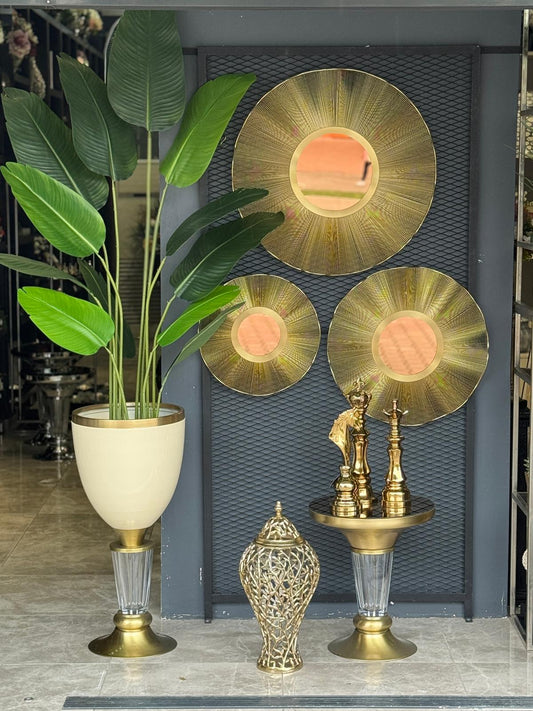 Starliçeli Antik Saksı Şeffaf Ayaklı