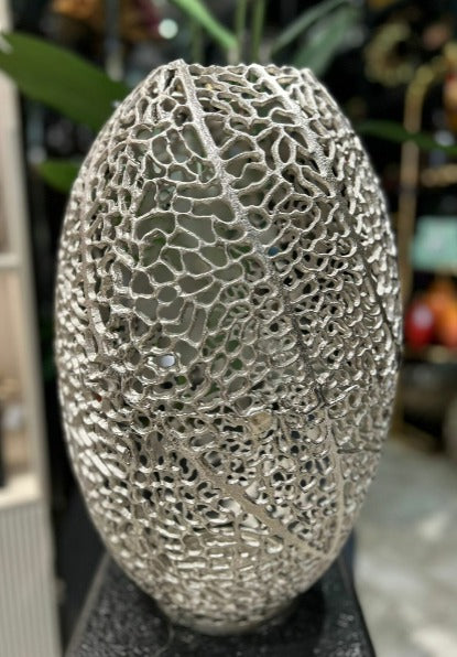 Delikli Döküm Vazo /Büyük boy GÜMÜŞ