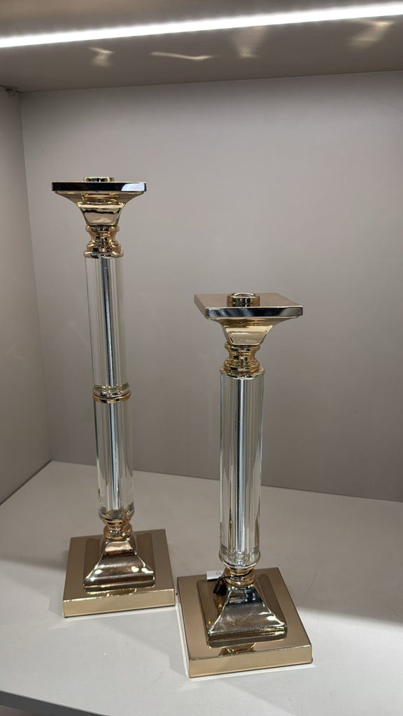 İthal Gold Rose Şamdan Şeffaf Detaylı Promosyon